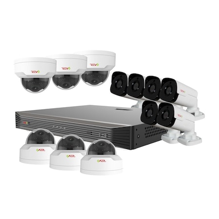 Ultra HD 16 Channel 4TB NVR Surveillance System With 12 X 4 Megapixel Cameras